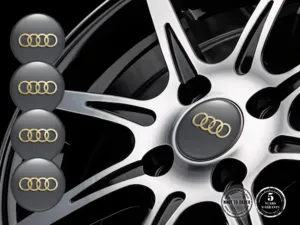 Audi Pegatinas de Aro Estilo Insignias Bombadas Tapacubos